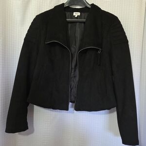 BKE Faux Suede Moto Jacket Women Size Large